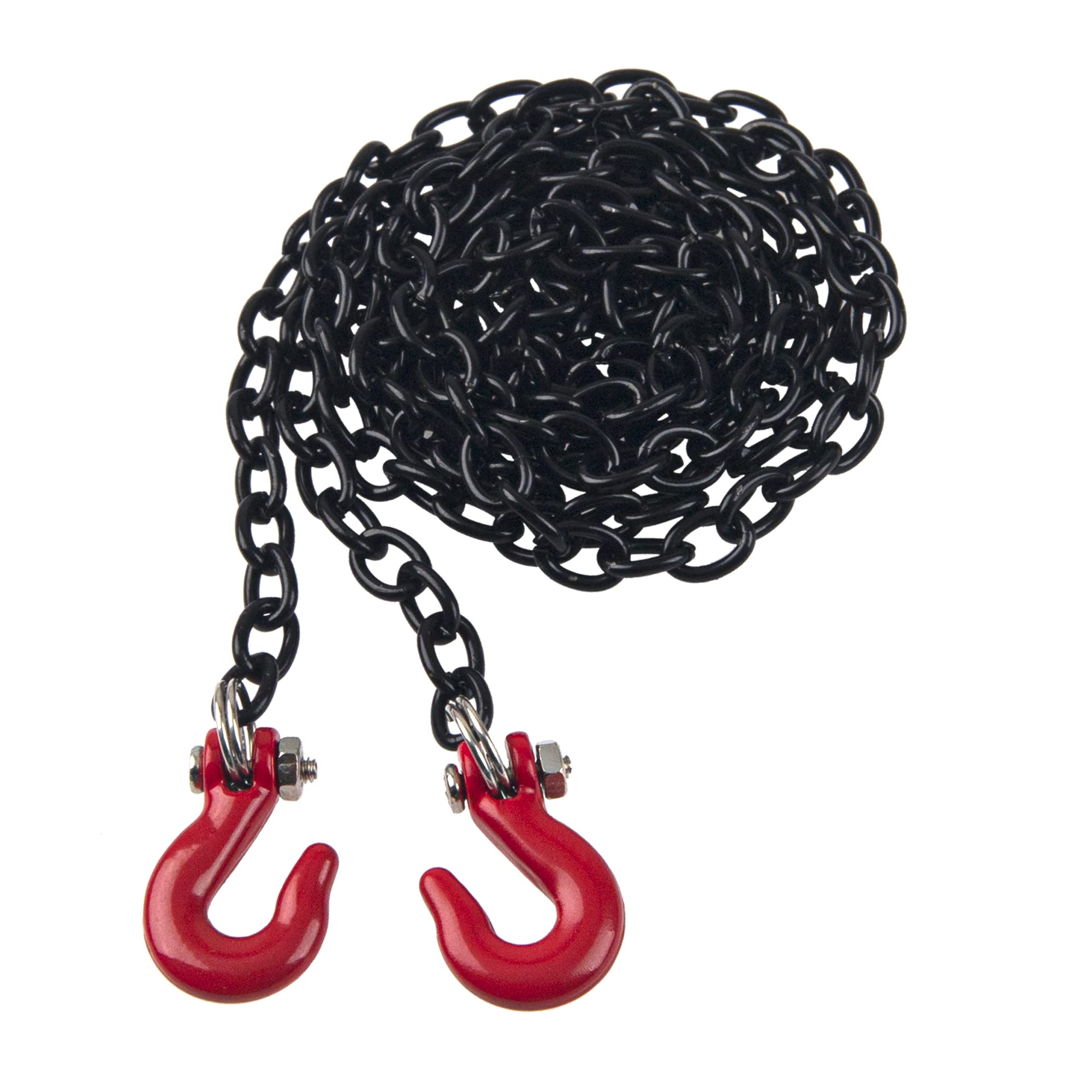 Photo 1 of ShareGoo ---Mini ---Metal Trailer Chain with Tow Hook Decoration Accessories Compatible with Axial SCX10 HSP 94180 RC4WD D90 Traxxas TRX4 CC01 1/10 RC Crawle (Black)