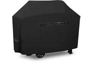 iCOVER Grill Cover- 82 Inch 600D Heavy-Duty Water Proof Patio Outdoor Black Canvas Oversize BBQ Barbecue Smoker Grill Cover G