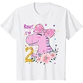 Rawr I'm 2: 2nd birthday girl dino dinosaur outfit shirt T-Shirt