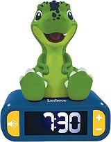 Lexibook Dinosaur Nightlight Alarm Clock RL800DINO Blue Green LCD Backlit