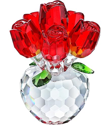 Amazon.com: Swarovski Crystal Figurine, Clear Flower, Blue Flower