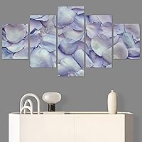 SIGNWIN 5 Panel Canvas Wall Art Modern Art Bouquet Colorful Decorative Elements Floral Multicolor Photography for Home Decorations Ready to Hang - 60