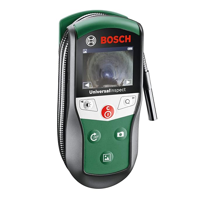 Bosch Inspektionskamera Universalinspec (Kamerakopf-Ø: 8mm, Kabellänge: 0,95 m, IP67, 2, 32 Zoll Farbdisplay, in Softtasche)