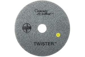 Americo Manufacturing 435420 Twister Yellow 1500 Grit Floor Pad for Step 2 Initial Polishing (2 Pack), 20"