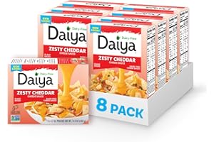 Daiya Dairy Free Zesty Cheddar Cheese Sauce, Plant Based Rich, Creamy, Cheesy Sauce, 14.2 oz (Pack of 8)