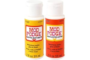 Krafty Kit Mod Podge Bundle : 56,7 g Gloss et 56,7 g Matte à base d'eau, scellant et finition