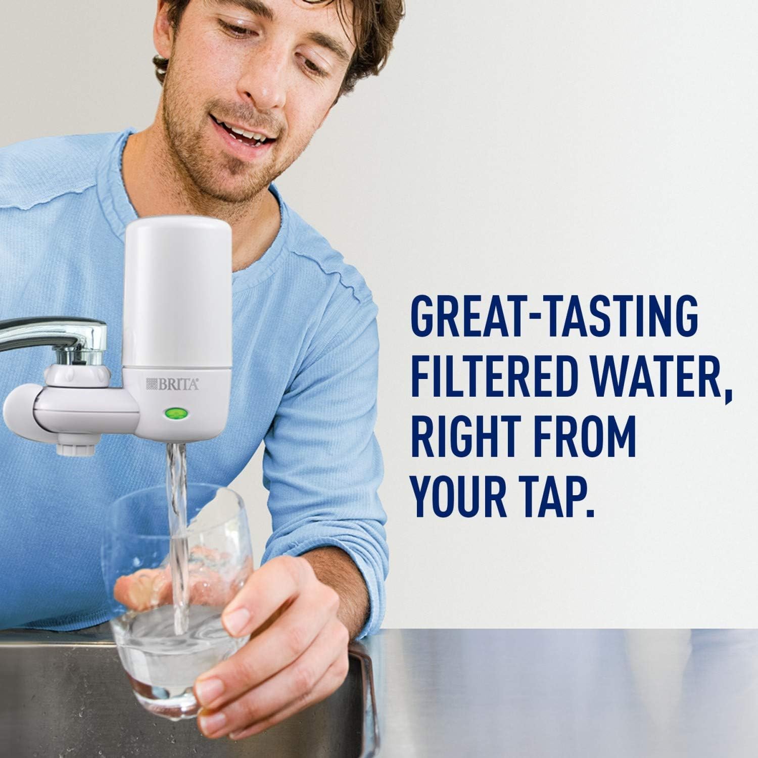 Brita Basic Mount Faucet Water Filter System, Chrome: Kitchen & Dining