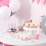 PARTY GO 50 Pink 9 Inch Paper Plates Disposable Party Supplies view 5