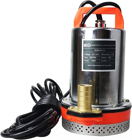Bacoeng Dc 12 V24 V48 V Fontaine Solaire Pompe Submersible Pompe électrique Pour Ferme En Osier 23 Ft 24v 120w