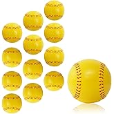 GKK 12Pack Training Ball 12 inch Foam softballs Yellow PU Foam 3.5 oz Lightweight Practice Ball Throwing Hitting for Games, Soft Toss, Batting, Fielding, Hitting, Pitching
