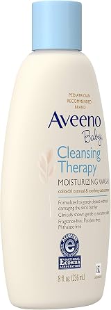 Aveeno Baby Eczema Therapy Cleansing Wash Fragrance Free 8 oz Gentle Sensitive view 9