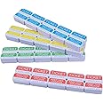 L LIKED 2,000 Assorted Double Raffle Tickets Roll (4 x 500 Tickets) 50/50 Stub Tickets for Events, Fairs, Roll with Consecutively Numbered
