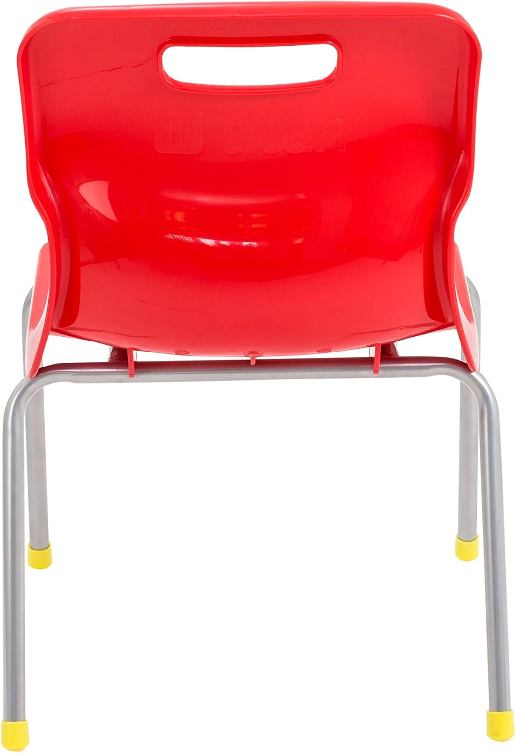 Titan 4 Leg Classroom Chair, Plastic, Red, Size 3 - Image 3