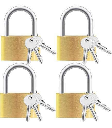 小物 PADLOCK KEY HANGER / GOLD Litoexpe 6 Pieces Mini Locks with Keys, Small Solid Brass Padlock