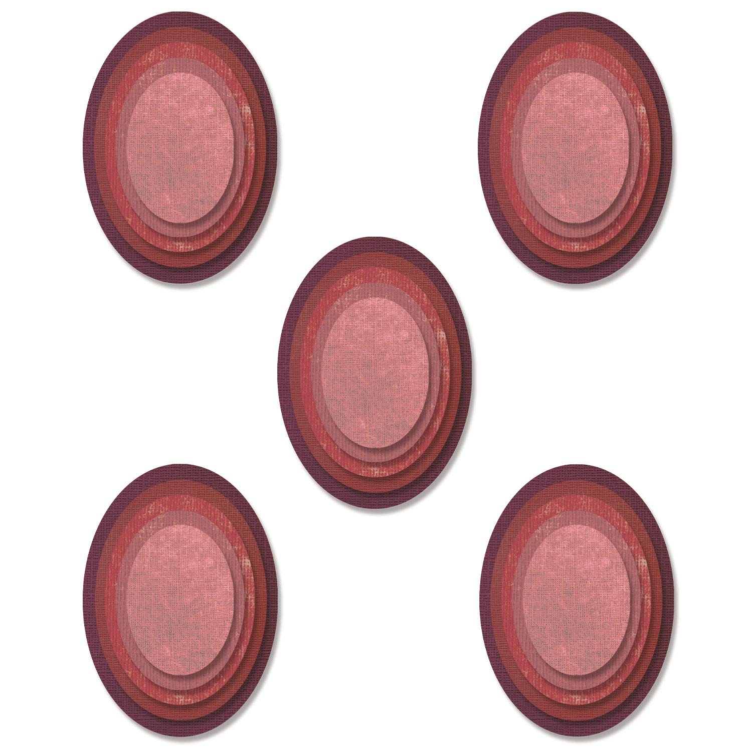 Sizzix Framelits Die Set 25PK Stacked Tiles Ovals by Tim Holtz, 665368, Multicolor, One Size