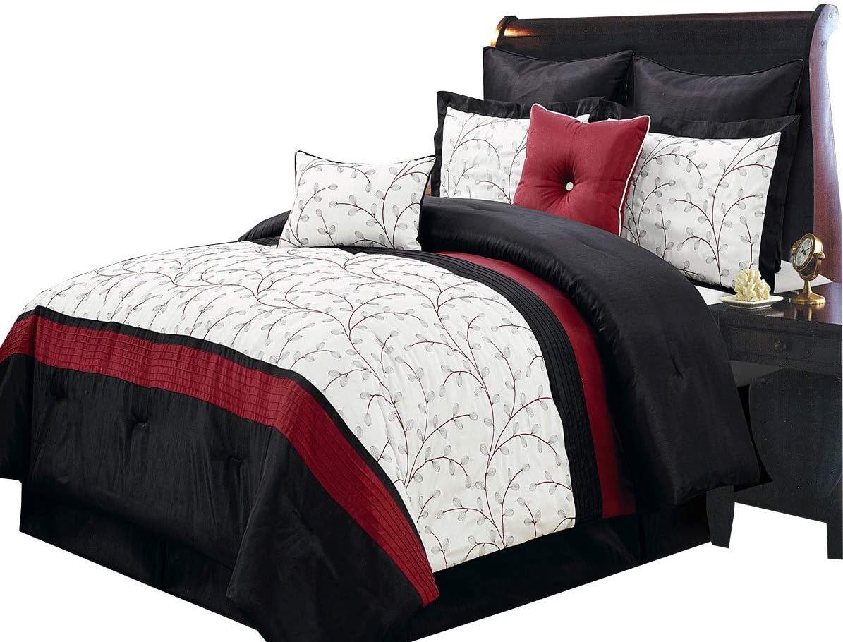 Amazon Com Sheetsnthings Embroidered Queen Size Comforter Set