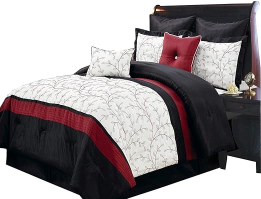Amazon Com Sheetsnthings Embroidered Queen Size Comforter Set