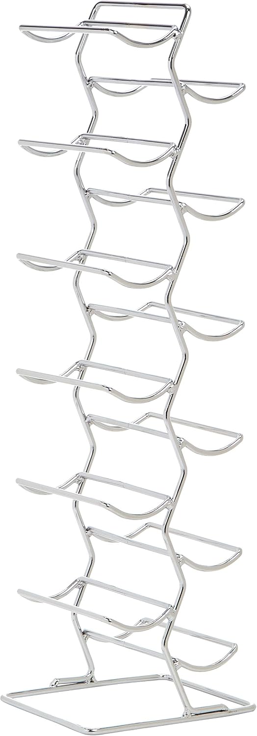 Amazon Basics Modern Style Wine Rack for 12 Bottles, Large, Chrome