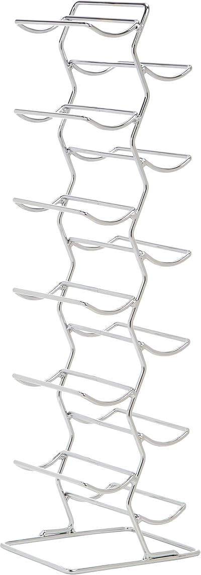 Amazon Basics Modern Style 12 Bottle Wine Rack Chrome