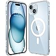 SUCGLES for iPhone 15 Case [Strongest Magnet for MagSafe], 12FT Military Drop Protection, Shockproof Slim Thin Mag Safe Bumper Phone Cover 6.1 in for Apple iphone15 (Clear/Ultra Magnetic)