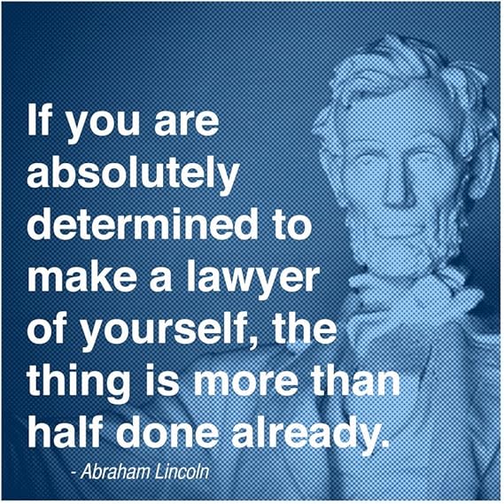 Amazon.com: Lincoln Lawyer Quote Art Print, 24 x 24 inches: Posters