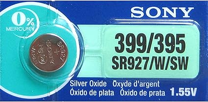 Amazon Com Sony 395 399 Sr927sw Sr927w 1 55v Silver Oxide 0 Hg Mercury Free Watch Battery Made In Japan Health Personal Care