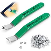 Magnetic Glazier Driver Push Tool(2-Pack) for Window/Picture &ndash; Use One-Hand | 200pcs Glazing Points with Magnetic Tip &ndash; One-Hand Tool for Window Glass, Picture Frames &amp; Backing Clips