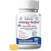 CalmCo Adult Allergy Relief with Diphenhydramine HCl 25 mg - Chewable Antihistamine for Sneezing, Runny Nose & Itchy Eyes, Nighttime Allergy Medicine for Ages 12+, Fantasy Fruit Flavor, 30 Count