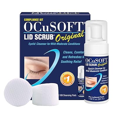 OCuSOFT Lid Scrub Original Compliance Kit (50 Milliter Foam Bottle + 100 Dry Lint Free Pads)