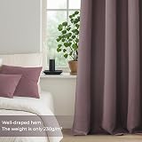 MRTREES Blackout Curtains 66x90 Inch 2 Panels Blush Pink Eyelet Thermal view 4