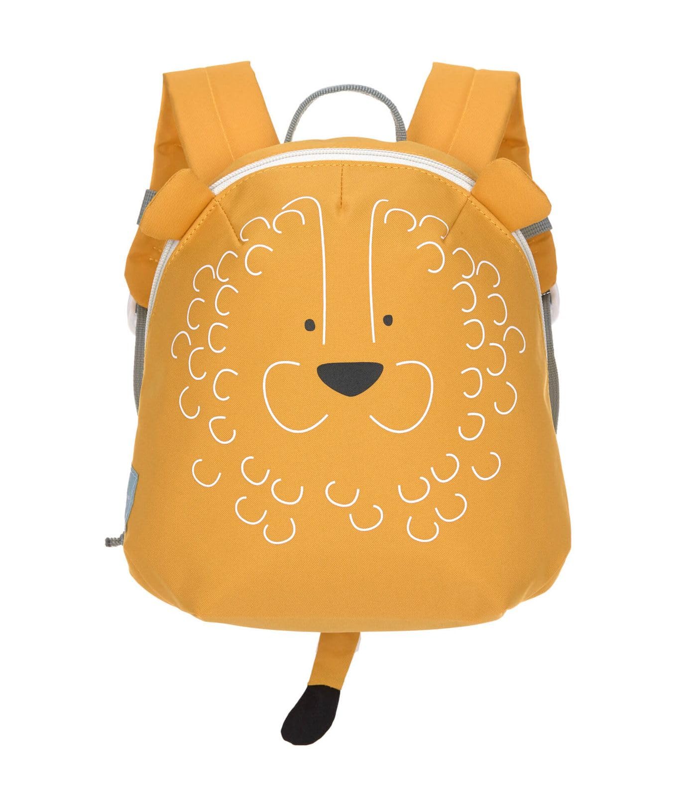 LÄSSIG Small Children's Backpack for Kita Children's Bag Crib Backpack with Chest Strap/Tiny Backpack, 20 x 9.5 x 24 cm, 3.5 L, Lion