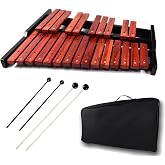 TNZMART 25 Note Wooden Glockenspiel Xylophone with Mallet Professional Percussion Instrument