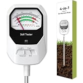 Buladeke 4-in-1 Soil Moisture Meter | Soil Moisture/Fertility/PH Meter/Sunlight Intensity Soil Test Meter for Gardening, Farming and Outdoor Plants
