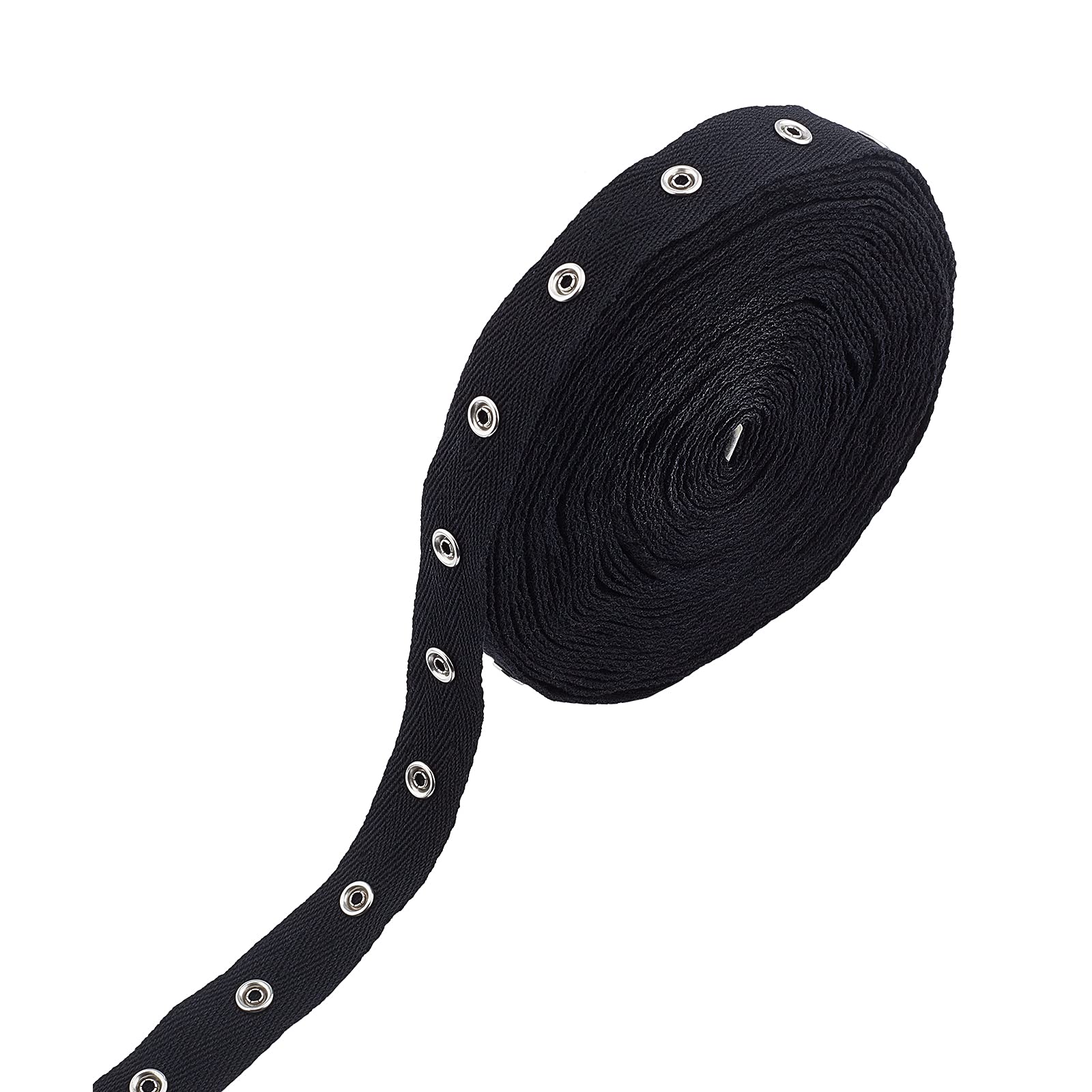 GORGECRAFT 10 Yards Snap Button Tape Trim Sewing Snaps Buttons Zipper Fastener Replacement with Metal Buttons for Sewing DIY, Black