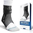 Hocafer Ankle Brace for Women & Men - Ankle Support Sprained Ankle Brace for Achilles,Tendon,Sprain,Injury Recovery,Ankle Support Brace for Running, Basketball, Football (Black,M,Right)