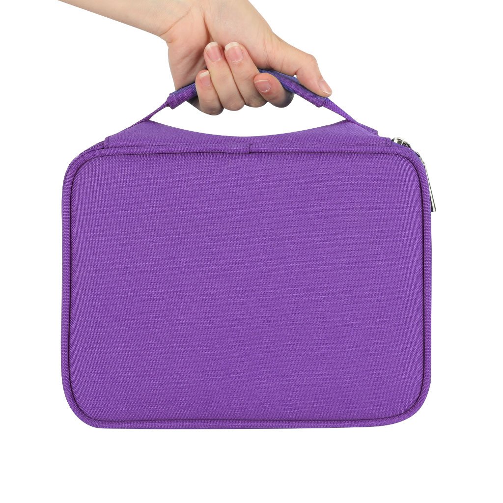 Porta Penne Tasca Matite da Colorare Custodia Organizzatore Borsa Cancelleria e Tasca con Cerniera Interna per Teenager Studenti e Artisti porpora