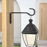 saffruff 14.5 cm Hanging Basket Brackets 2 Pack Black Wall Hooks Garden view 7