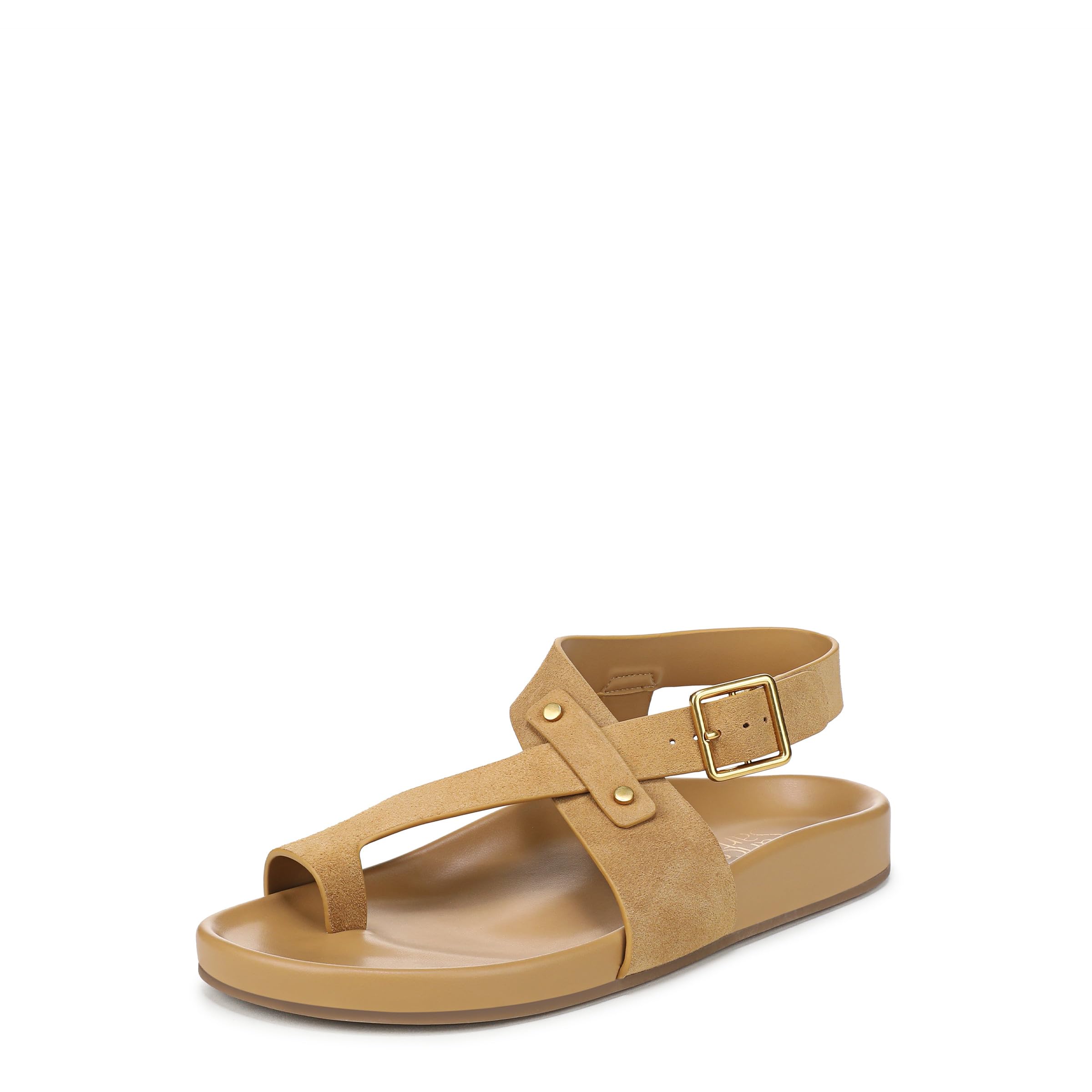 Franco Sarto Women’s Blair Sandal Biscotti Brown Faux Suede 8 M