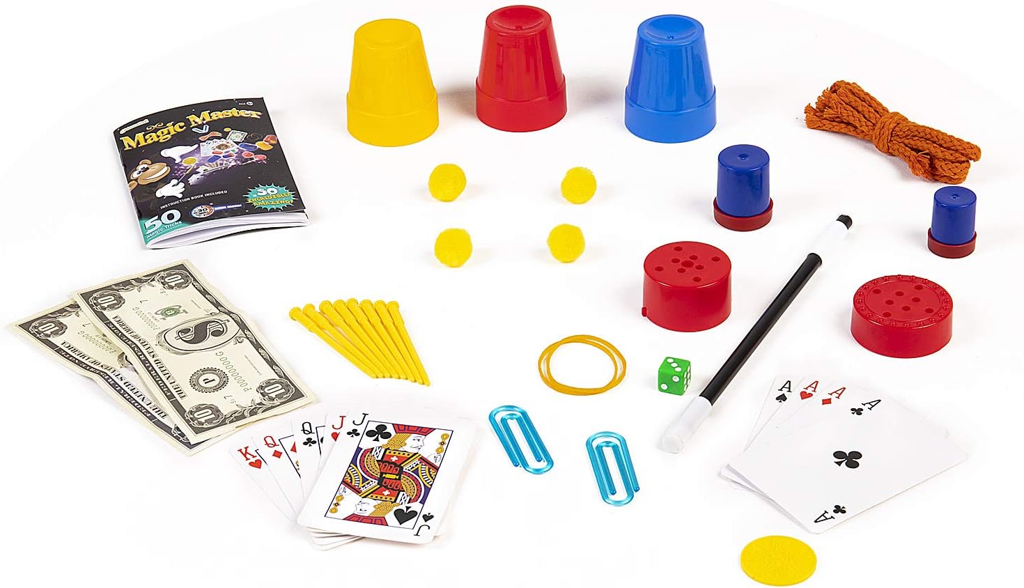 primebabe Magic Kit for Kids- Learn Over 50 Spectacular Magic Tricks with This Magic Set - Ideal for Beginners of All Ages Children's Day Gift: Toys & Games
