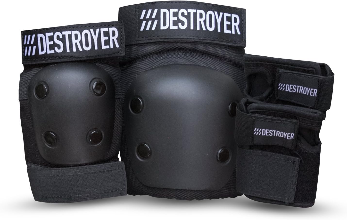 Destroyer G Series Child Knee Pads, Elbow Pads, Wrist Guards 3 in 1 Protective Gear Set for Multi Sports: Skateboarding, Inline Roller Skating, Cycling, Biking, BMX, Bicycle, Scooter.