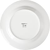Amazon Basics 6-Piece White Dinner Plate Set 10.5 inches Porcelain BPA-free view 6