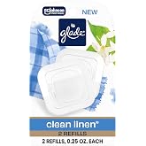 Glade&reg; Small Room Freshener Refills, Clean Linen, 0.5 fl oz, Pack of 2