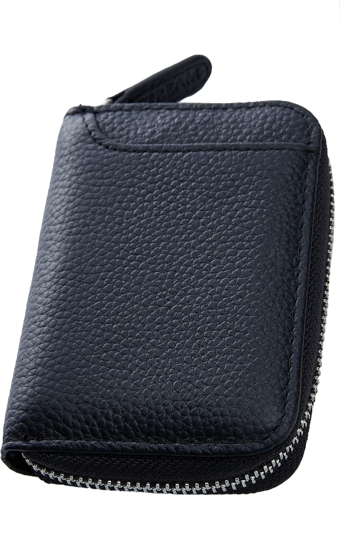 【高見え】小銭入れ コインケース 本革 メンズ レディース 小さい 財布 キーリング付き [STREAM] (ブラック)商品画像