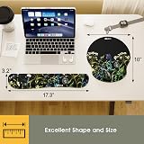 GIM Gaming Mouse Pad and Keyboard Wrist Rest Set Fresh Flowers Memory Foam view 6