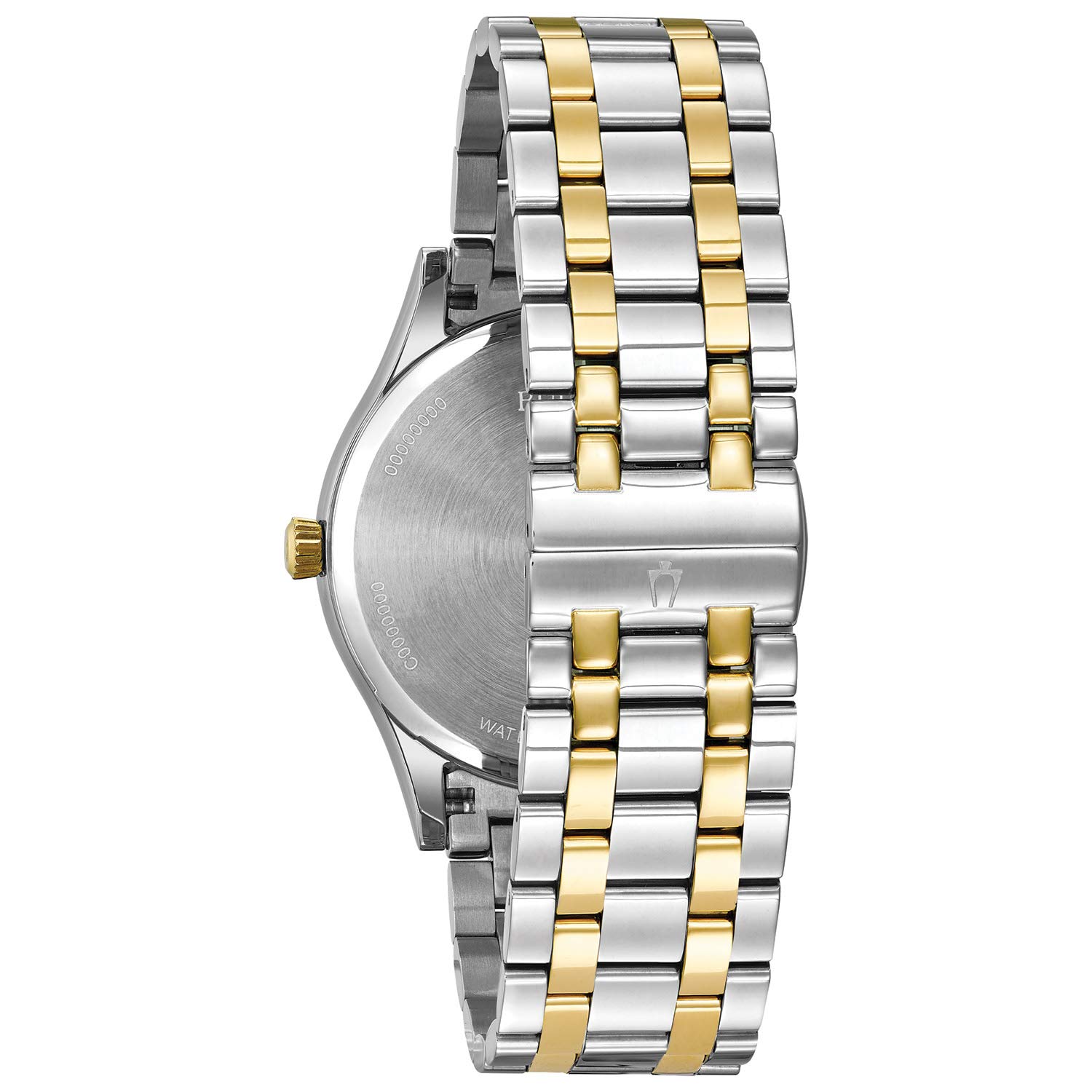 Bulova Men's Classic Stainless Steel Watch with Diamonds and Day Date