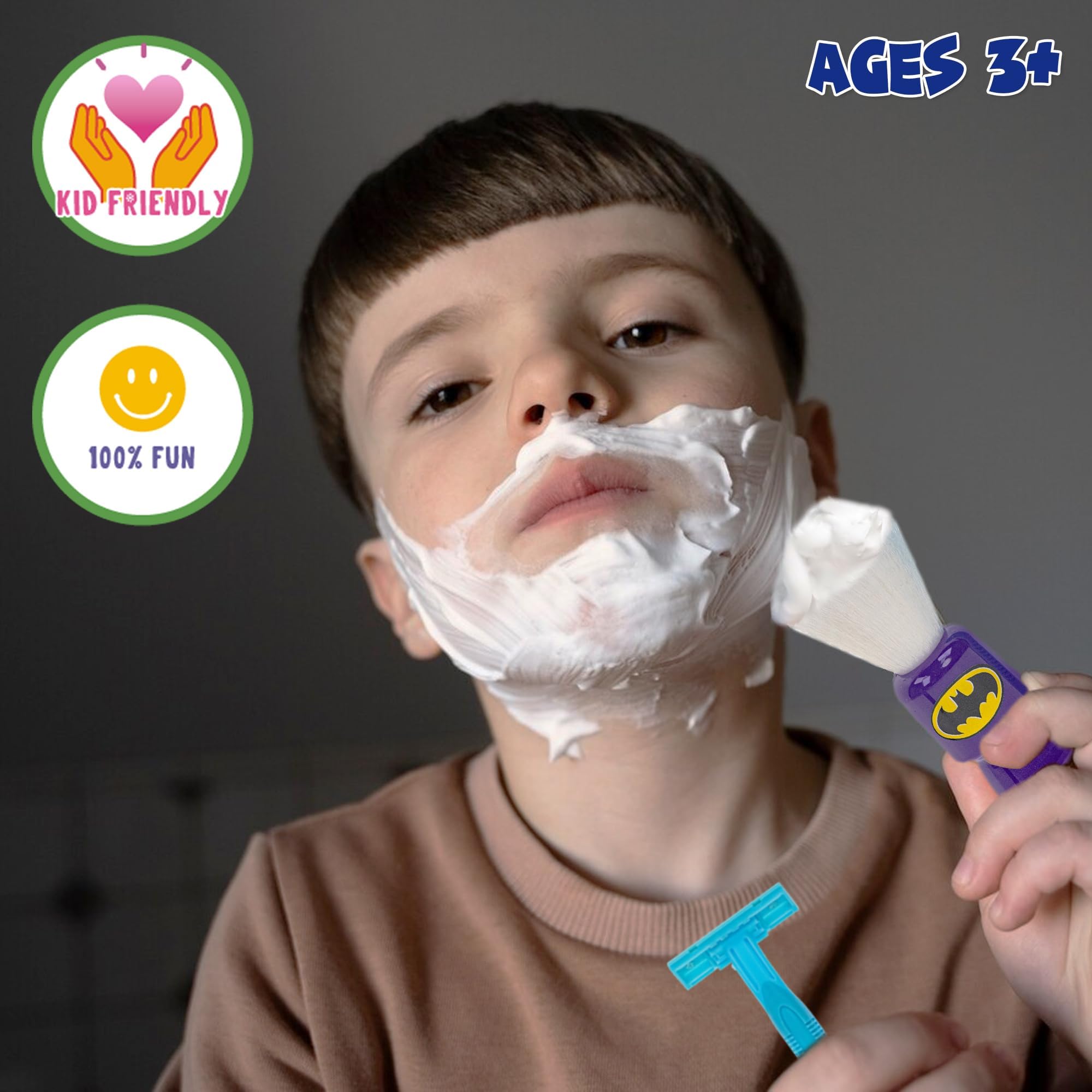 Batman Shaving and Grooming Pretend Play Kit Safe for Kids by Townley Girl