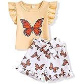 NZRVAWS Girl Clothes Toddler Girls Summer Outfit Heart Tank Top+Pink Shorts 2 Piece Clothing for Girl 1 2 3 4 5 6 7 T