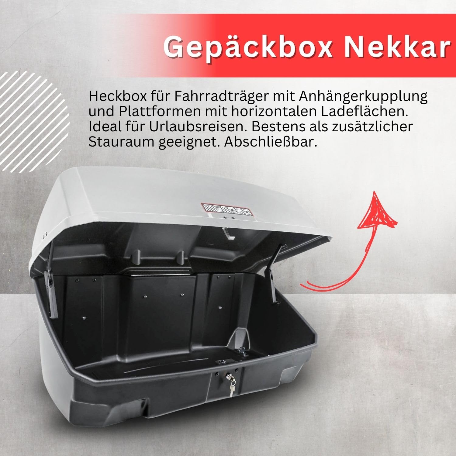 Menabo Race 3 Tow Bar Bike Rack and Nekkar Cargo Box User Manual