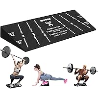 Squat Wedge Block One Piece: Heel Elevated Slant Board for Squats Weightliting Home Gym Squat Wedge