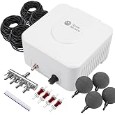 AquaMiracle All-in-One Koi Pond Aerator for Outdoor Ponds up to 3000 Gal | Pond Air Pump Pond Aeration System with 4-Outlet Adjustable Manifold Airline Tubing Air Stones Check Valves